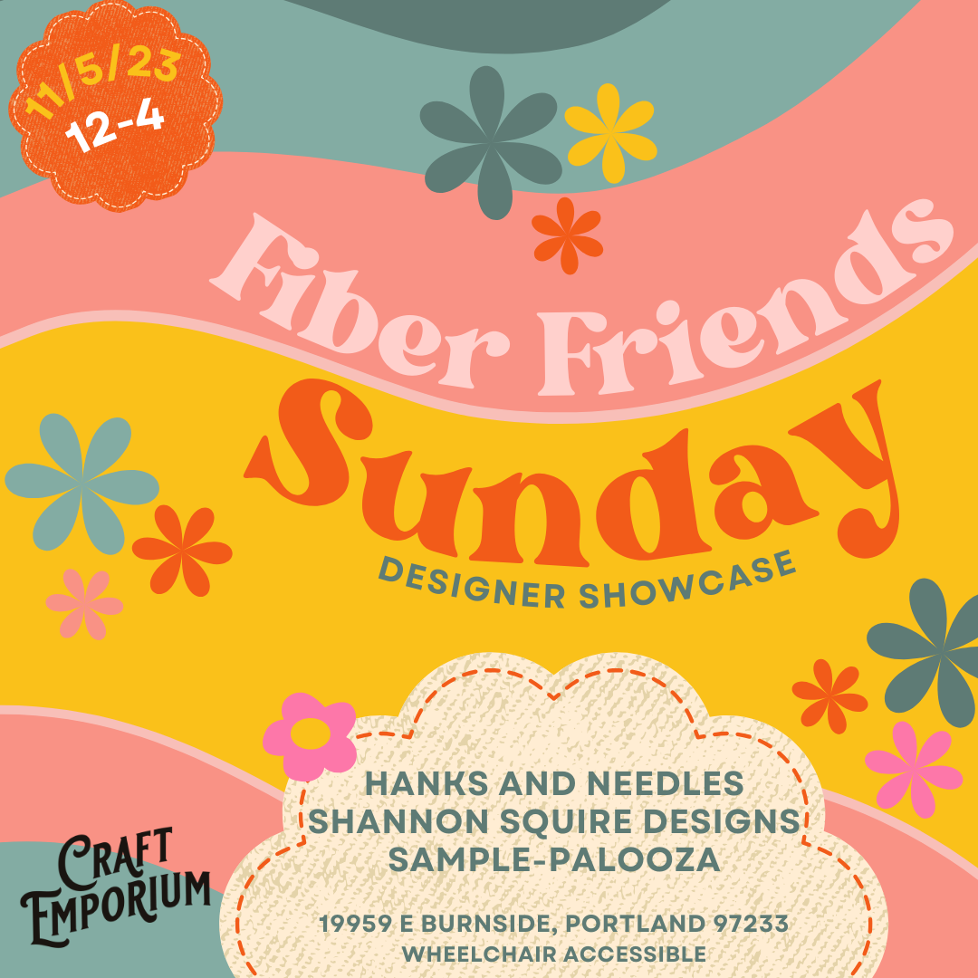Fiber Friends Sunday, 11/5/23, 12-4