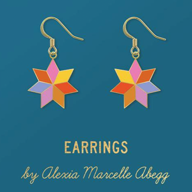 Quilt Star Earrings by Alexia Marcelle Abegg