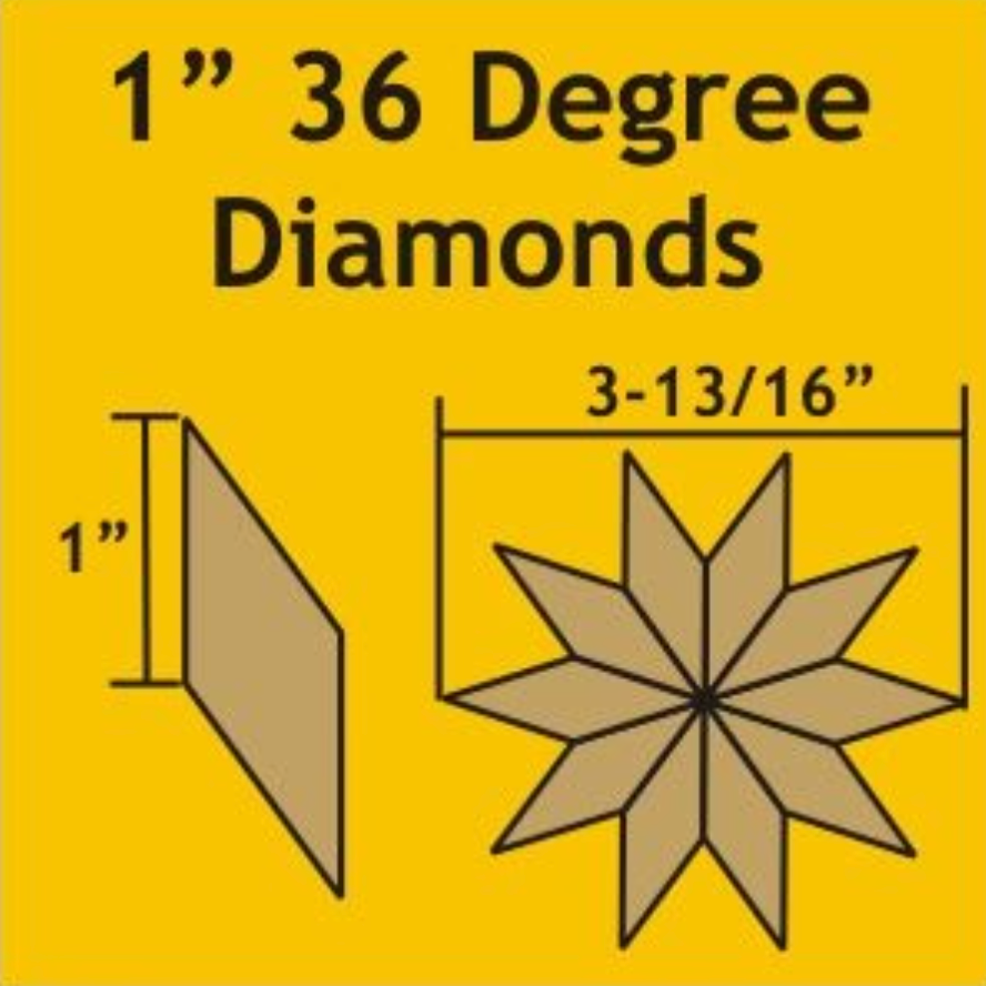 1" 36° Diamonds small pack of 100 from Paper Pieces