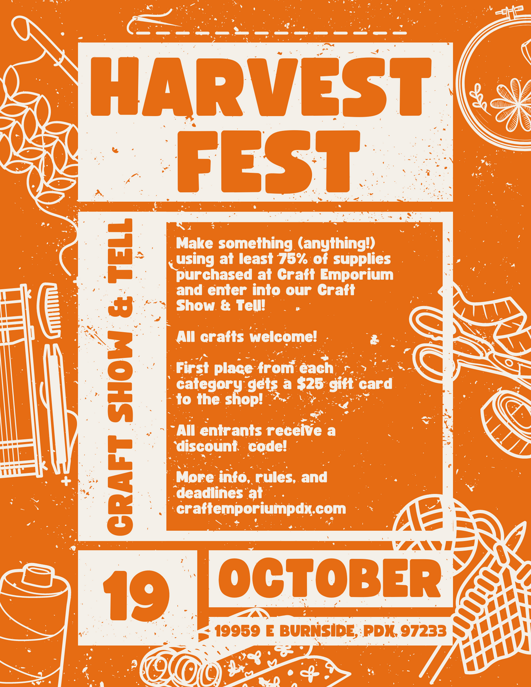 Harvest Fest Craft Show & Tell info
