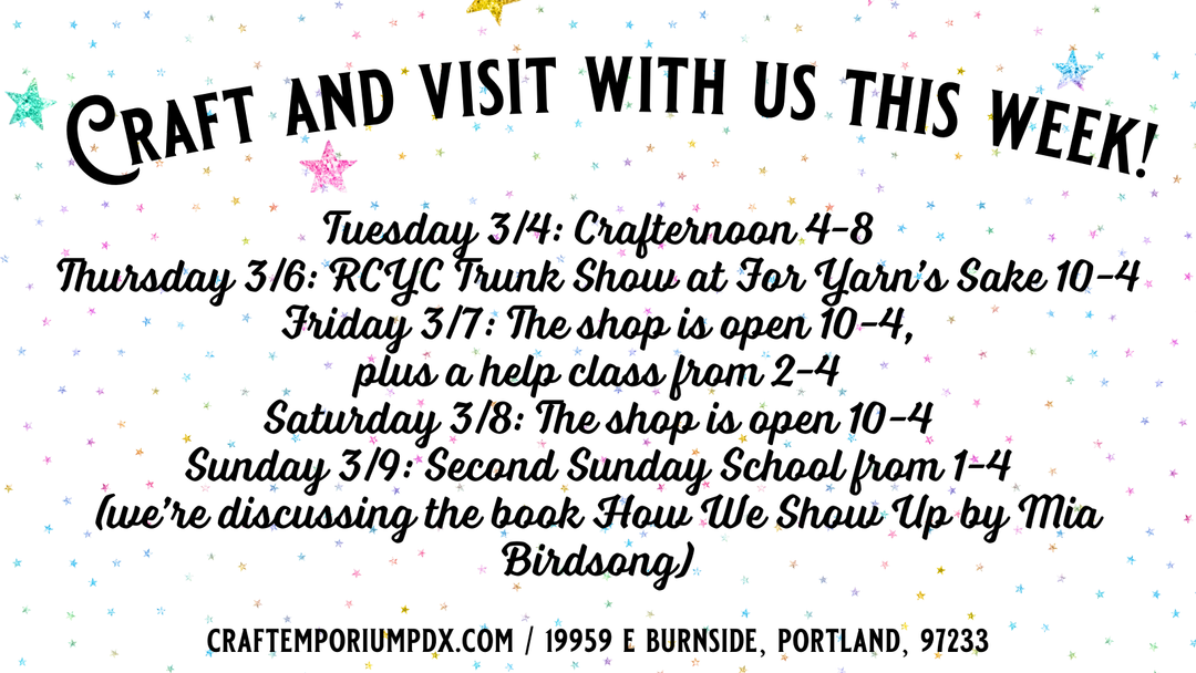 It's Rose City Yarn Crawl week! Let's hang out!