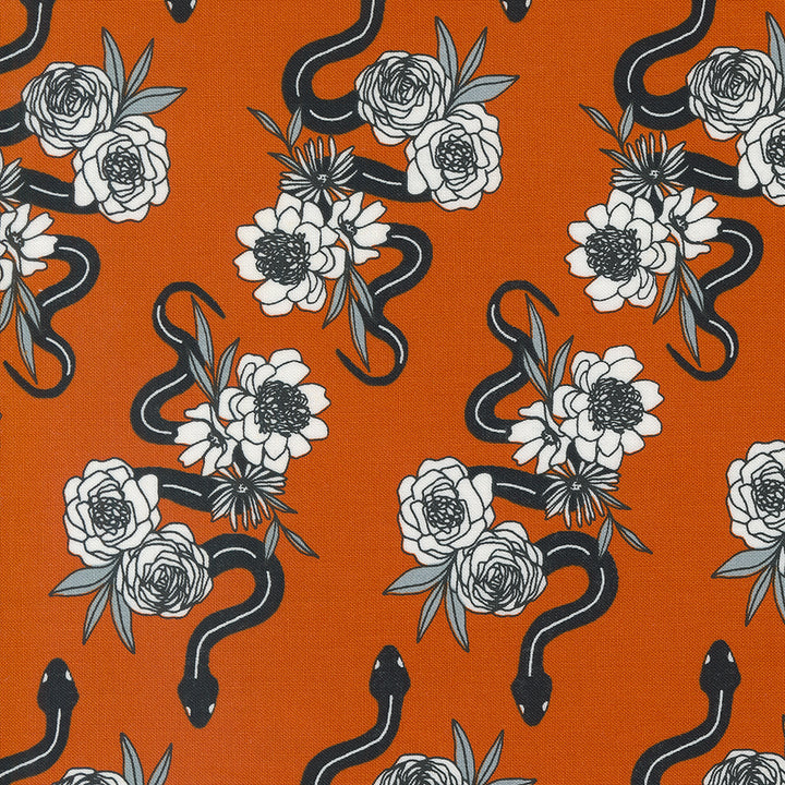 Noir Pumpkin Slithering Snakes / 11542 14 / HALF-YARD CONTINUOUS CUT