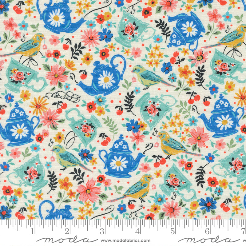 Julia Porcelain Tea Time by Crystal Manning for Moda / 11921 11 / Half yard continuous cut