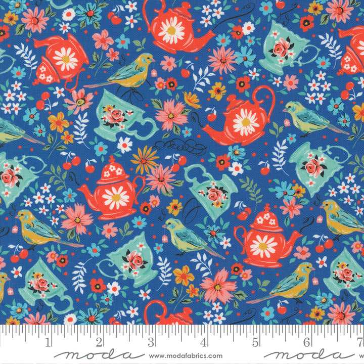 Julia Delft Tea Time by Crystal Manning for Moda / 11921 12 / Half yard continuous cut