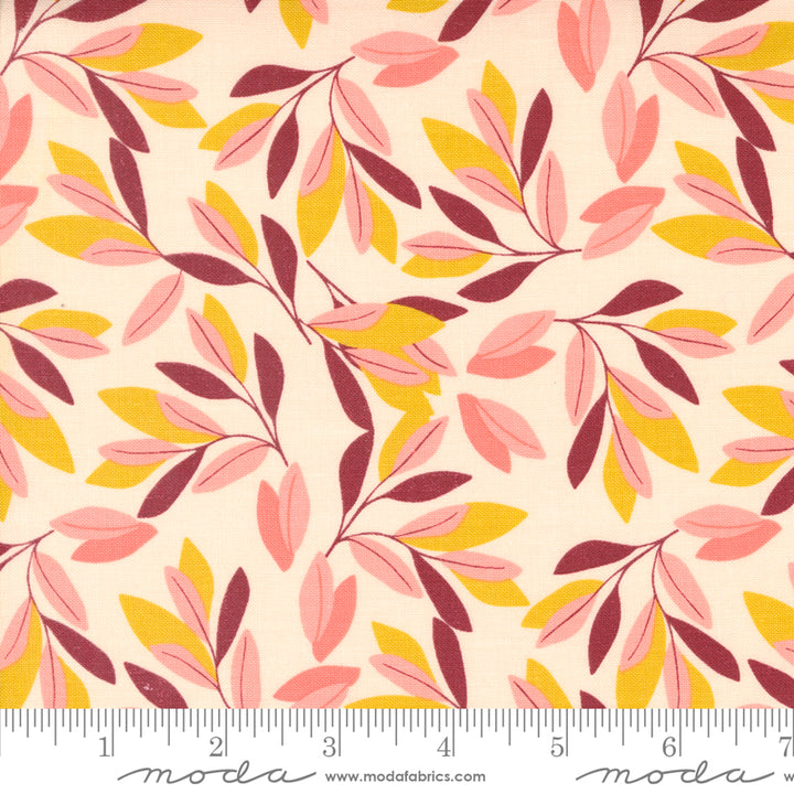 Willow Leaves Blush by 1 Canoe 2 for Moda / 36061 15 / HALF YARD CONTINUOUS CUT