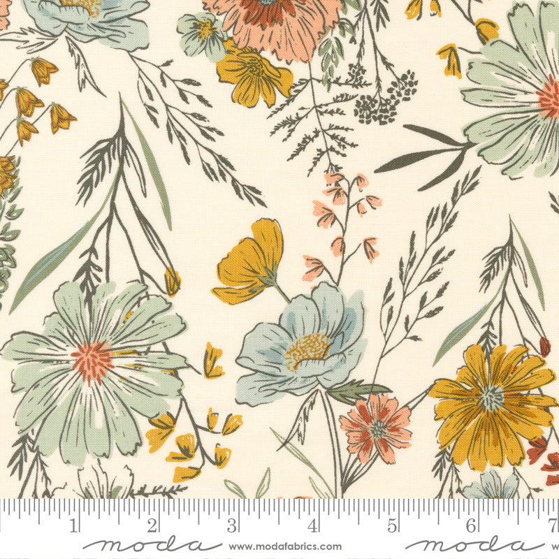 Woodland & Wildflowers Natural Wonder Florals Fabric by Fancy That Design House for Moda / 45580 11 / Half yard continuous cut