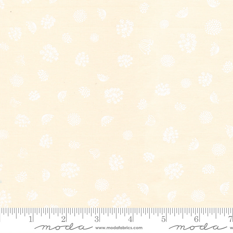 Woodland & Wildflowers Cream White Royal Rounds Fabric by Fancy That Design House for Moda / 45587 11 / Half yard continuous cut