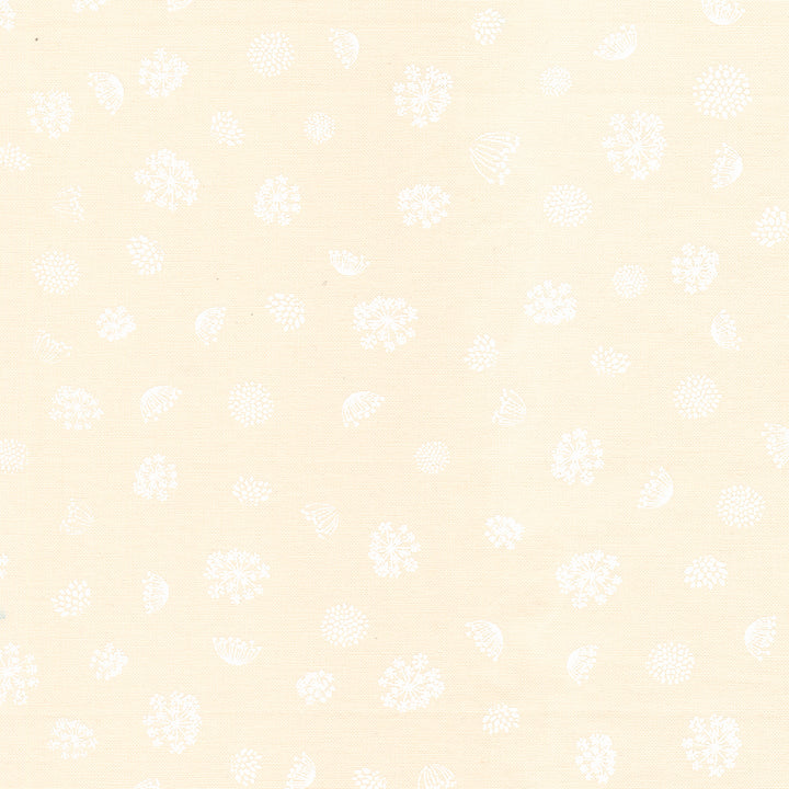 Woodland & Wildflowers Cream White Royal Rounds Fabric by Fancy That Design House for Moda / 45587 11 / Half yard continuous cut