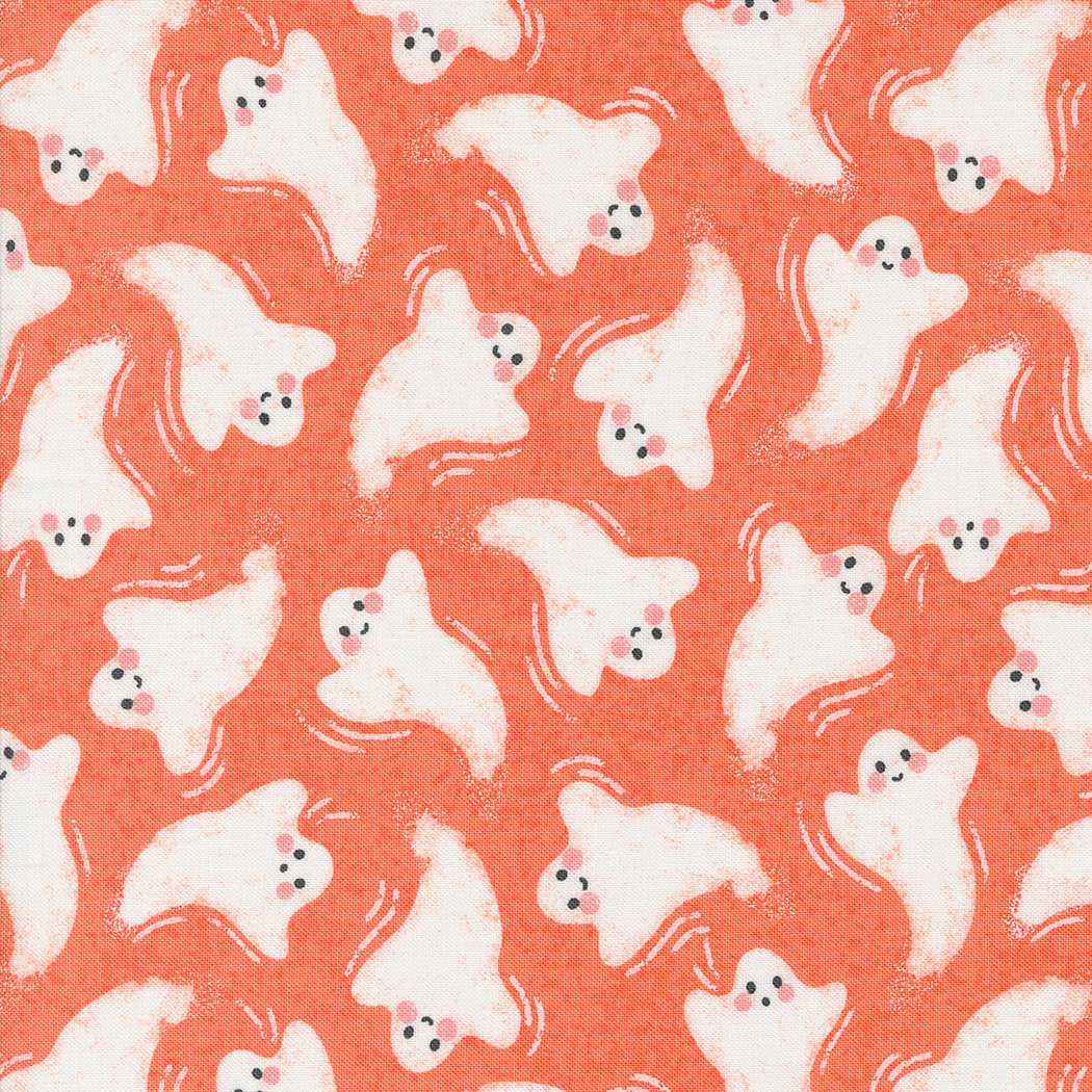 CLEARANCE Hey Boo Friendly Ghost Soft Pumpkin by Lella Boutique for Moda / 5211 12 / FULL yard continuous cut