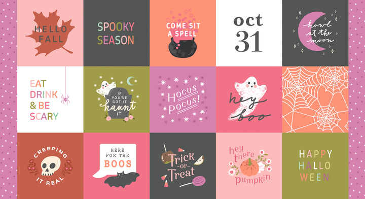 Hey Boo Panel by Lella Boutique for Moda / 5216 11 / Half yard continuous cut