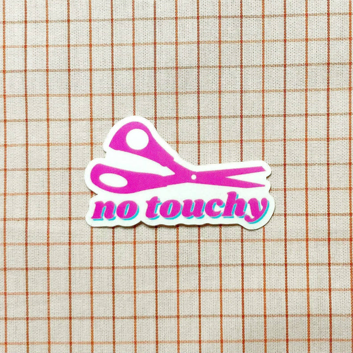 No Touchy! Sewing Scissor And Quilting Vinyl Sticker