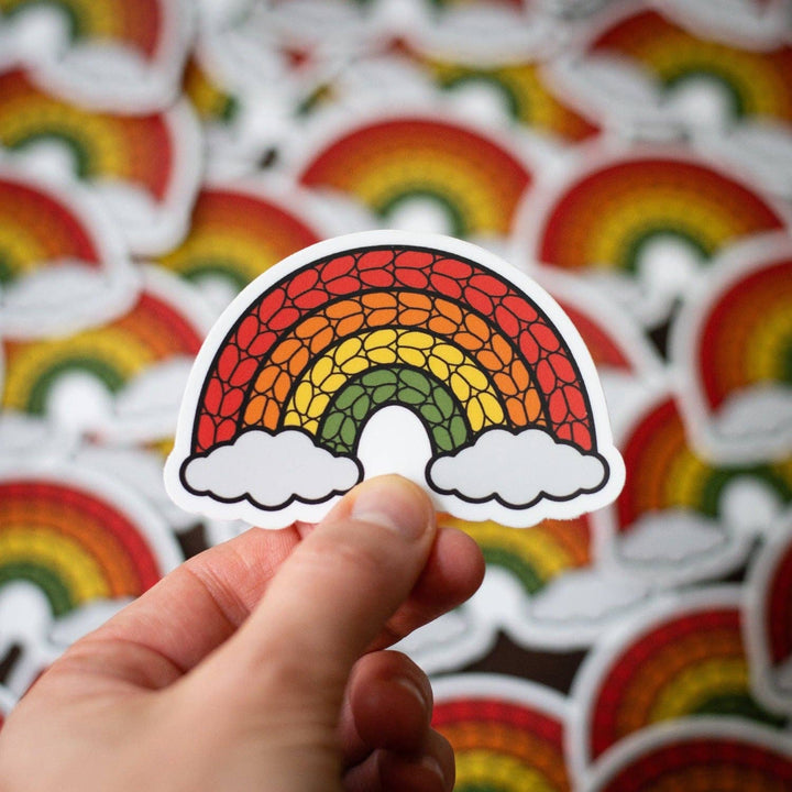 Rainbow Knitting Sticker