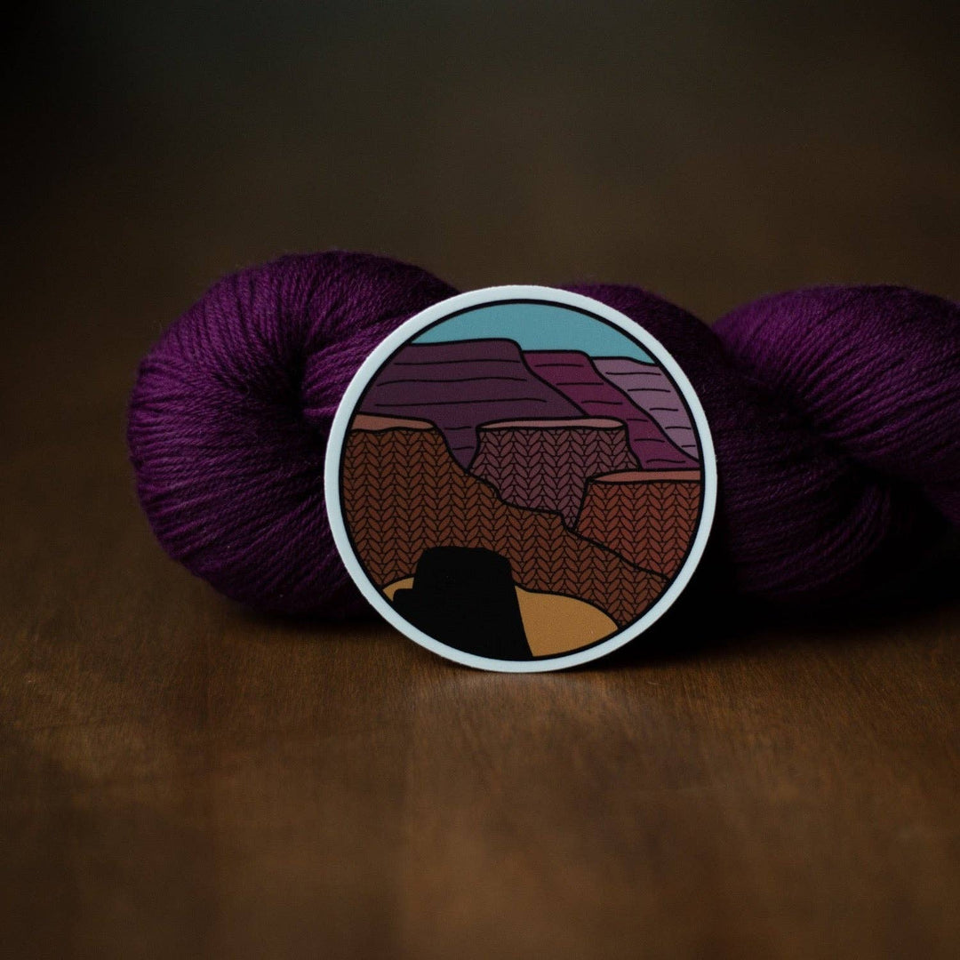 Grand Canyon Knitional Park Knitting Sticker
