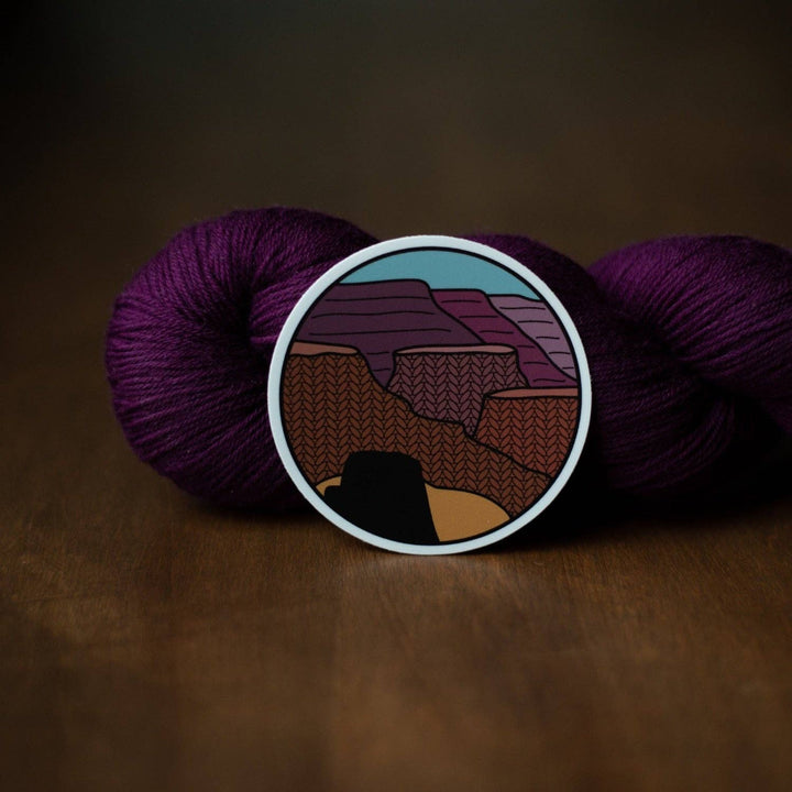 Grand Canyon Knitional Park Knitting Sticker
