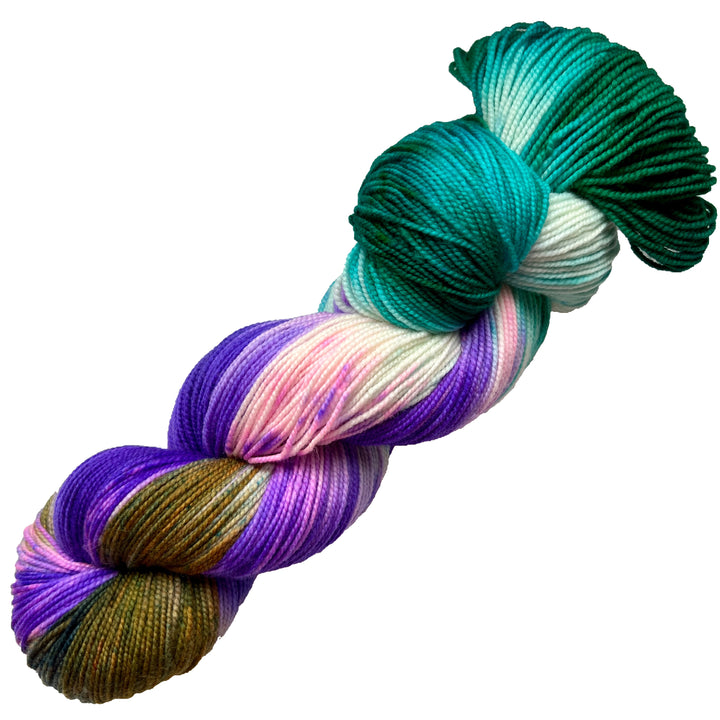 Under the Sea- Hand dyed yarn - Mohair - Fingering - Sock - DK - Sport - Worsted - Bulky - Variegated Yarn