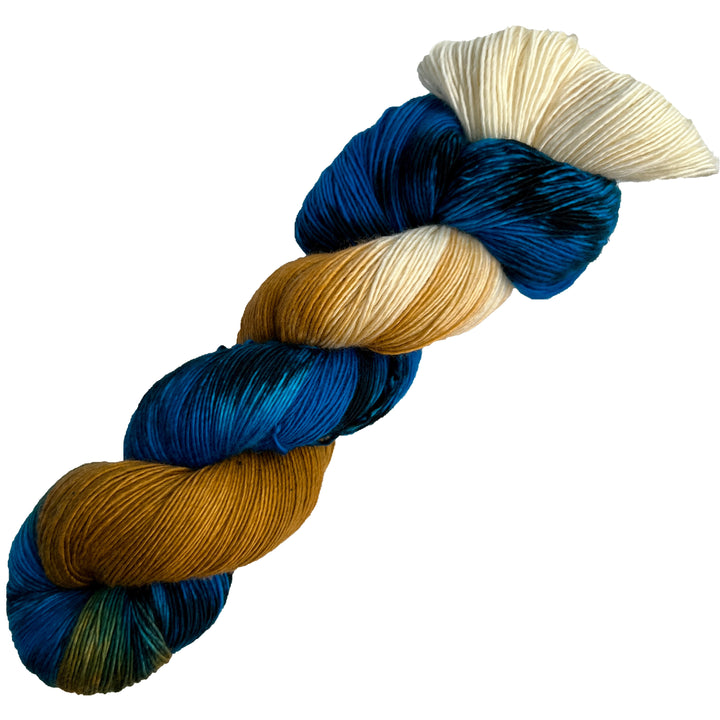 Lazuli - Hand dyed yarn - Mohair - Fingering - Sock - DK - Sport -Boucle - Worsted - Bulky -