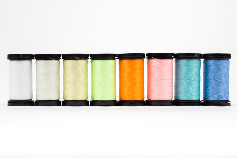 Wonderfil Ahrora 40wt glow in the dark polyester thread -  AR03 Ivory / hand & machine stitching thread