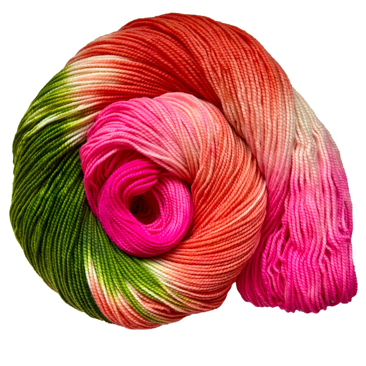 Among the Flowers- Hand dyed yarn - Mohair - Fingering - Sock - DK - Sport - Worsted - Bulky - Variegated Yarn