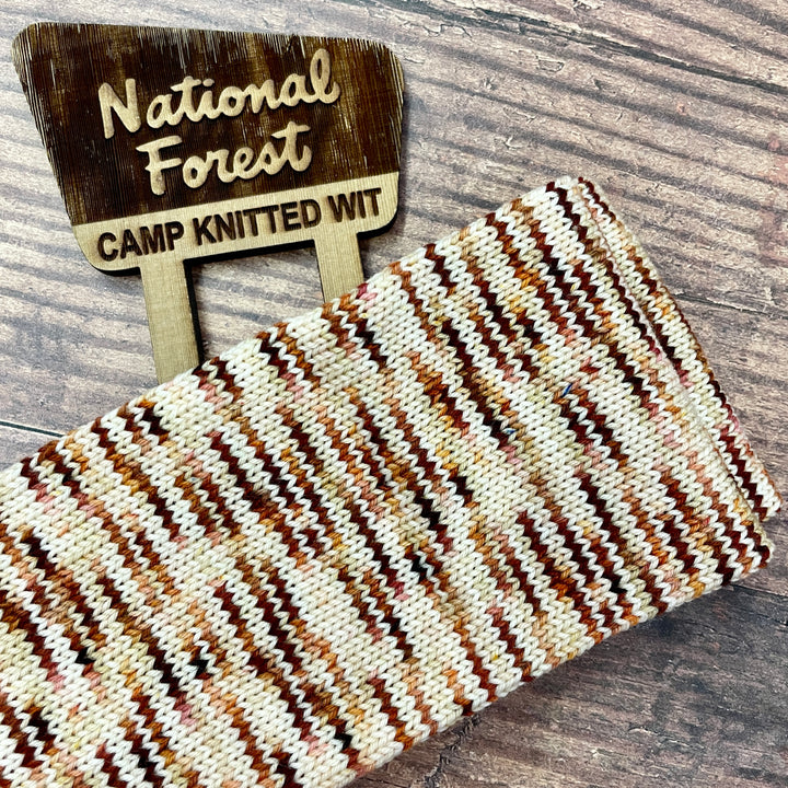 Ewe Tubes 60-stitch full skein tube in Knitted Wit Sock: Dinosaur NM