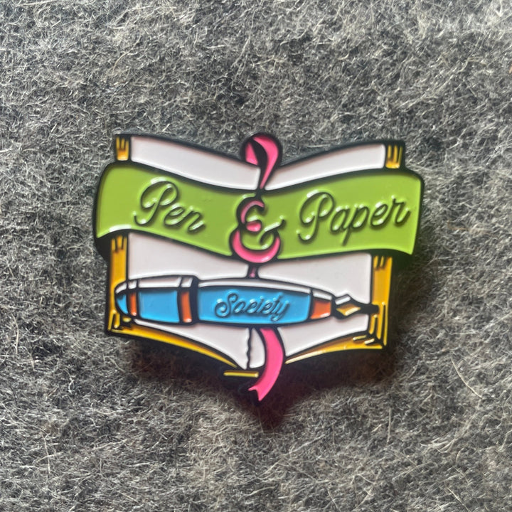 Pen & Paper Society Enamel Pin