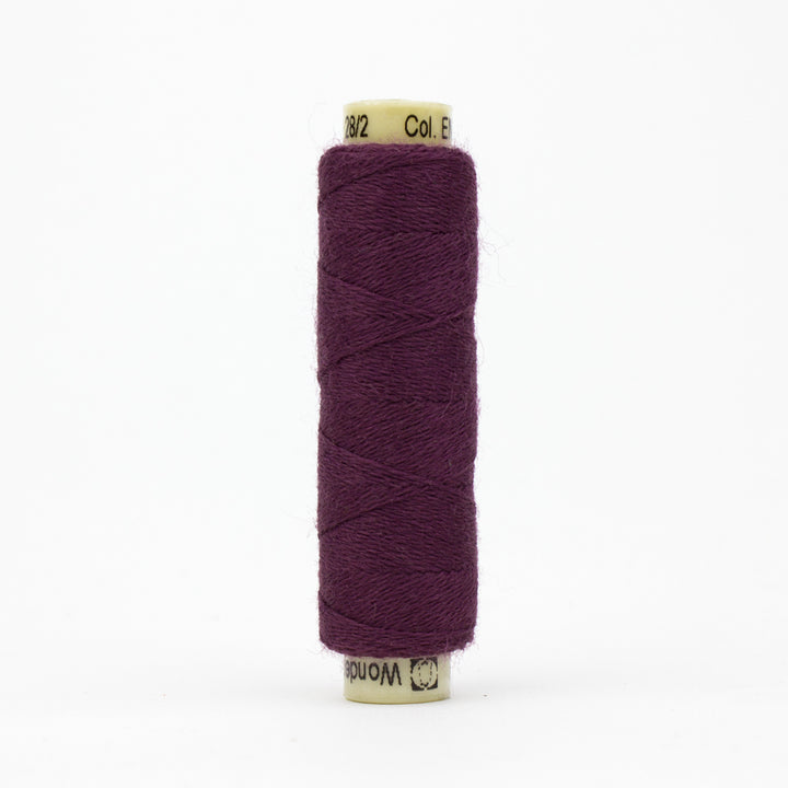 Wonderfil Ellana 12wt wool/acrylic -  EN38 Plum / hand applique & stitching thread