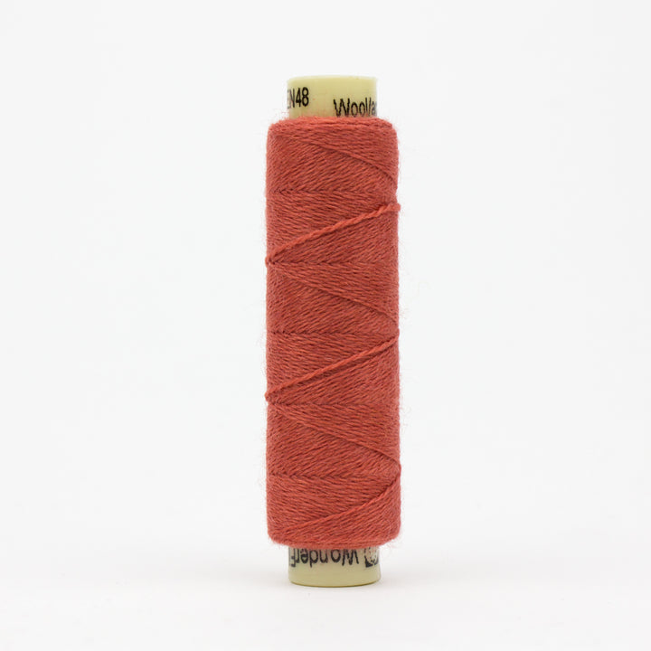 Wonderfil Ellana 12wt wool/acrylic -  EN48 Persimmon / hand applique & stitching thread