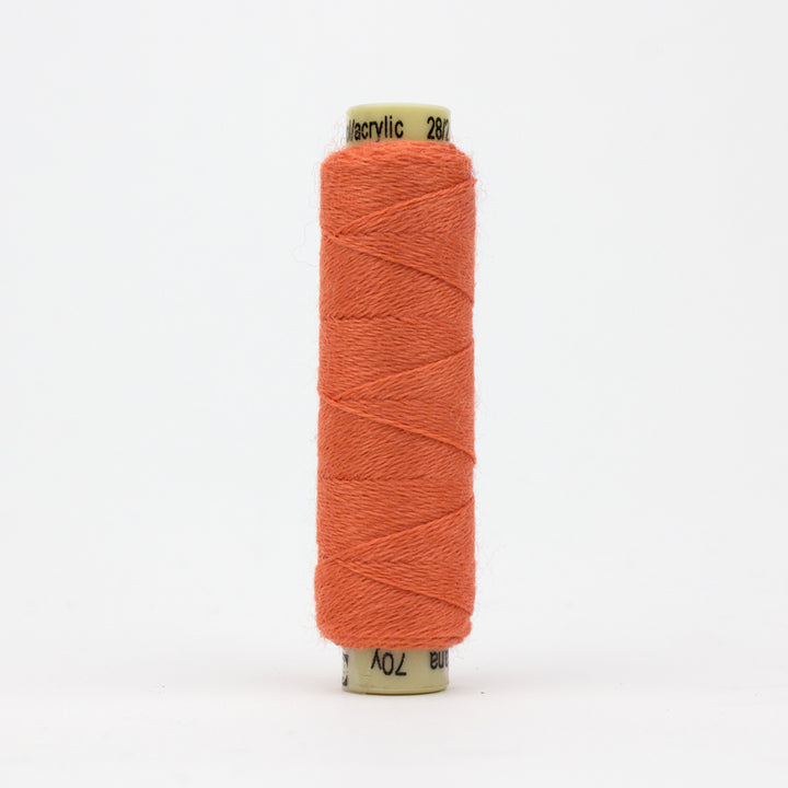 Wonderfil Ellana 12wt wool/acrylic -  EN49 Kumquat / hand applique & stitching thread