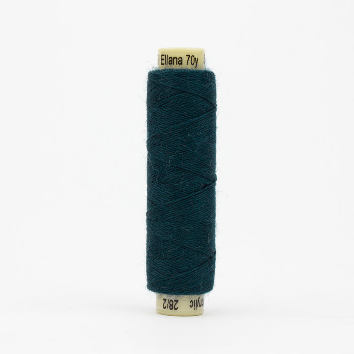 Wonderfil Ellana 12wt wool/acrylic -  EN60 Deep Teal / hand applique & stitching thread