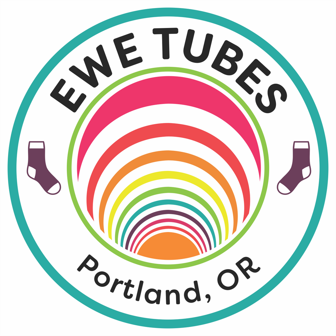 Ewe Tubes 60-stitch full skein tube in Knitted Wit Sock: New Galoshes