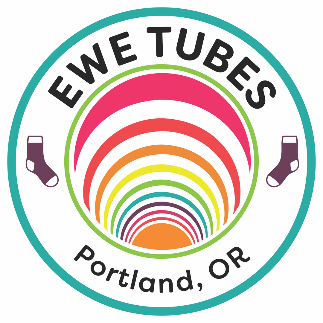 Ewe Tubes 60-stitch full skein tube in Knitted Wit Sock: Sleeping Bear Dunes NL