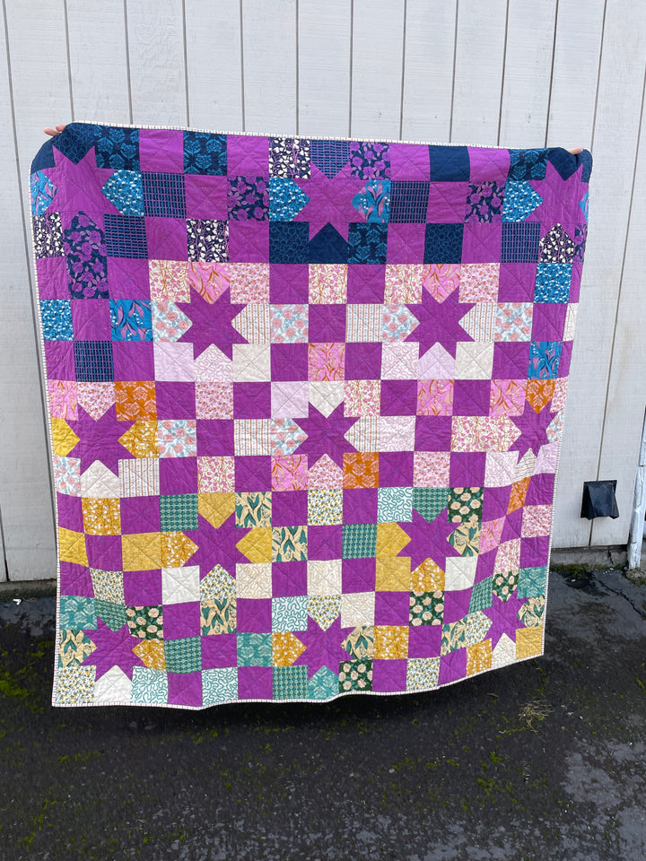 Purple Stars FINISHED QUILT