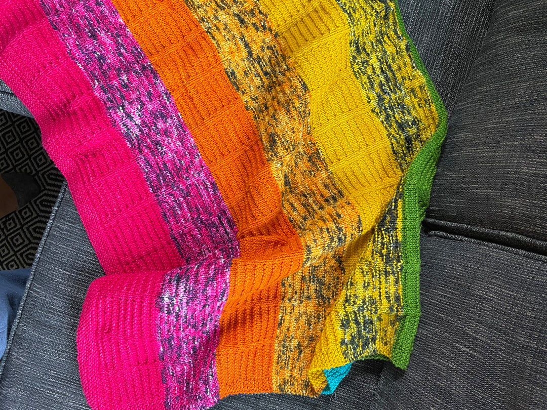 Textured Knit Blanket Pattern (free!)