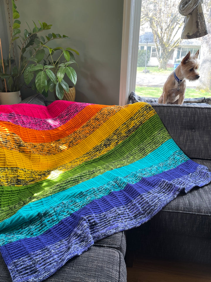 Textured Knit Blanket Pattern (free!)