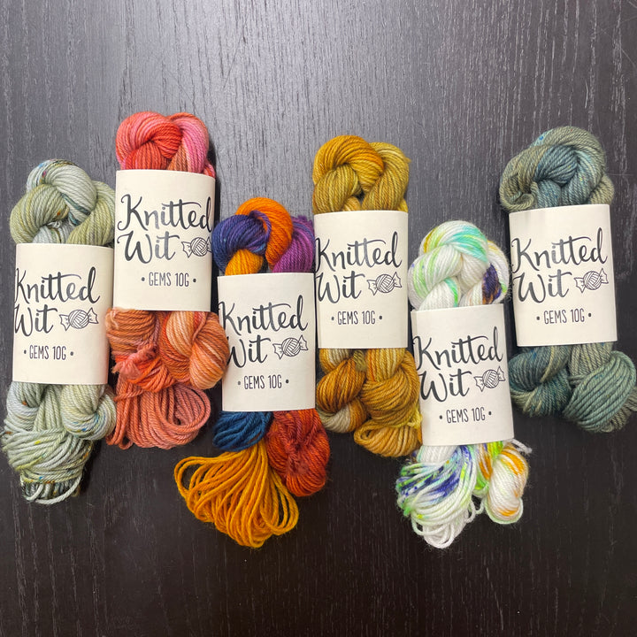 CLEARANCE Halloween/Fall-themed 10g Mini Skein 6-pack