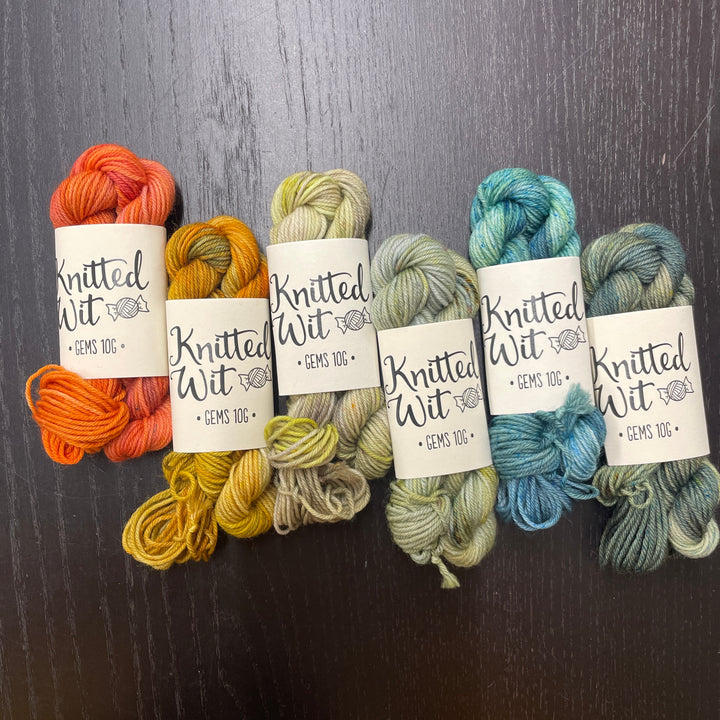 CLEARANCE Halloween/Fall-themed 10g Mini Skein 6-pack