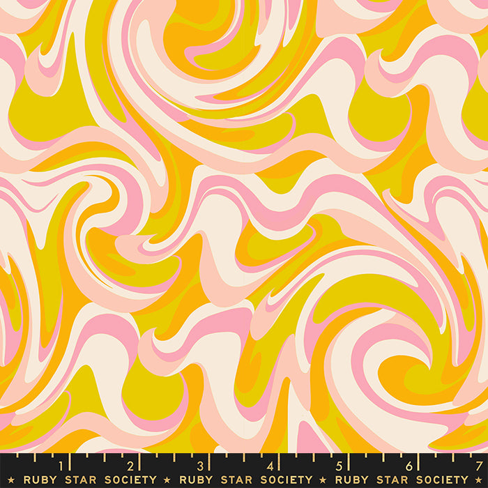 CLEARANCE Rise and Shine Golden Hour Chimera 30s Fabric Yardage by Melody Miller for Ruby Star Society / RS0080 13 / FULL yard continuous cut