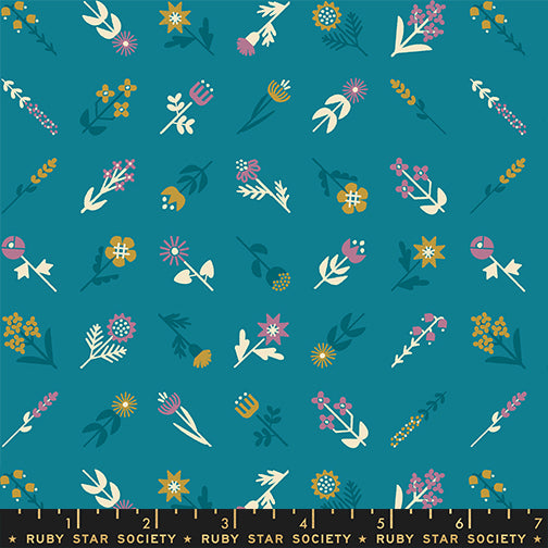 To and Fro Floret Oasis Fabric by Rashida Coleman-Hale for Ruby Star Society / RS1069 13 / Half yard continuous cut