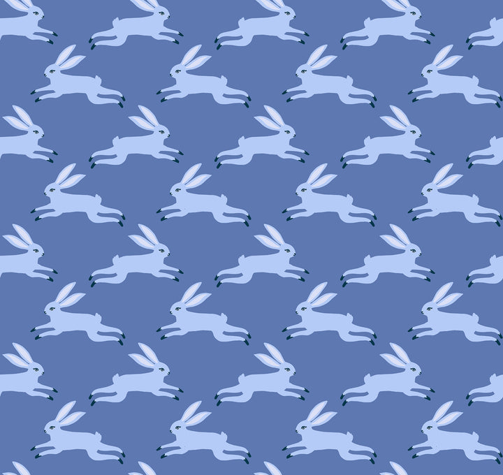 CLEARANCE Backyard Bunny Run Twilight Fabric by Sarah Watts for Ruby Star Society / RS2087 13 / FULL yard continuous cut