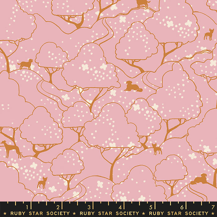 Dog Park Lavender Dog Park Blender Fabric by Sarah Watts for Ruby Star Society / RS2098 13 / Half yard continuous cut