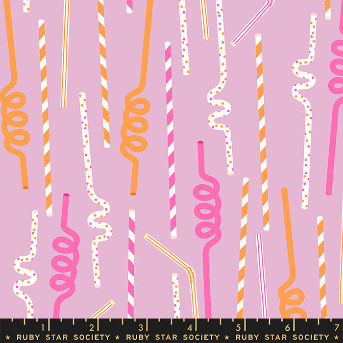 Sugar Cone Macaron Novelty Straws Fabric by Kimberly Kight for Ruby Star Society / RS3064 14 / Half yard continuous cut