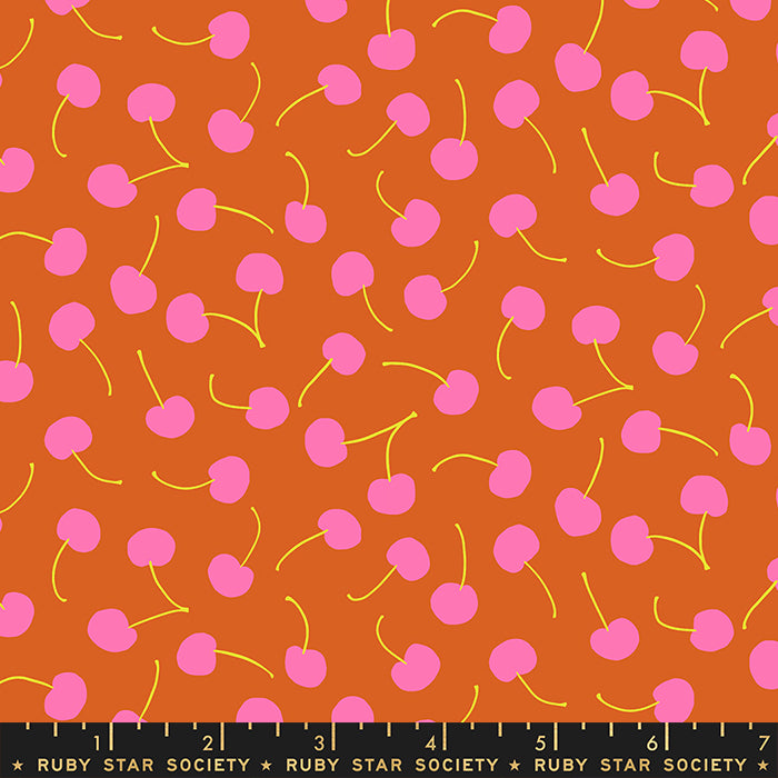 Sugar Cone Pecan Cherries Fabric by Kimberly Kight for Ruby Star Society / RS3066 13 / Half yard continuous cut