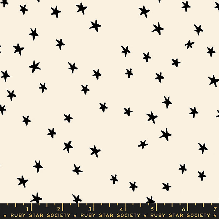 Starry Natural Star Fabric by Alexia Marcelle Abegg for Ruby Star Society / RS4109 35 / Half yard continuous cut