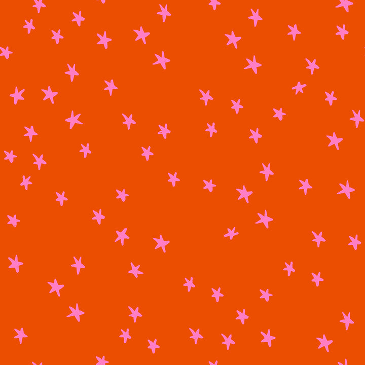 Starry Warm Red Star Fabric by Alexia Marcelle Abegg for Ruby Star Society / RS4109 53 / Half yard continuous cut