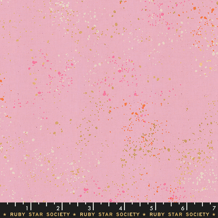 Speckled Peony Metallic Fabric by Rashida Coleman Hale for Ruby Star Society / RS5027 67M / Half yard continuous cut
