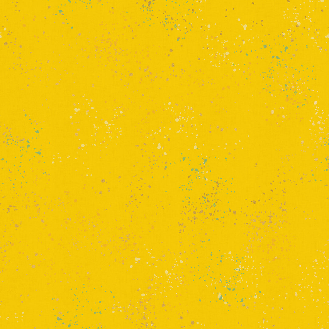 Speckled Sunshine Metallic Fabric by Rashida Coleman Hale for Ruby Star Society / RS5027 71M / Half yard continuous cut