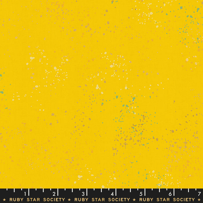 Speckled Sunshine Metallic Fabric by Rashida Coleman Hale for Ruby Star Society / RS5027 71M / Half yard continuous cut