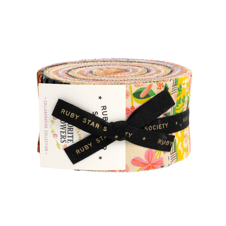 Favorite Flowers Collaborative Collection for Ruby Star Society Jelly Roll 2.5" x WOF strips