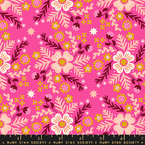 Pivot Playful Retro Floral Fabric by Rashida Coleman-Hale for Ruby Star Society / RS1073 14 / Half yard continuous cut