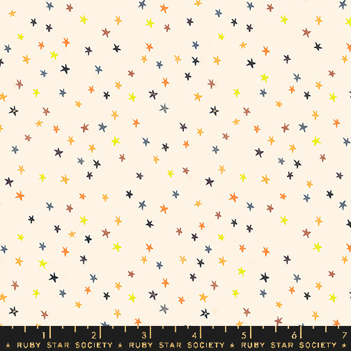 Good Spirits Halloween Rainbow Mini Starry Fabric Collaborative Collection for Ruby Star Society / RS5142 11 / Half yard continuous cut