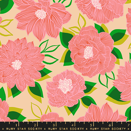 Favorite Flowers Sorbet Blooming Florals Fabric Collaborative Collection for Ruby Star Society / RS5143 13 / Half yard continuous cut